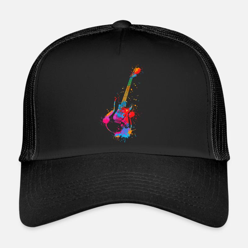 Electric Guitar Splash Trucker Cap