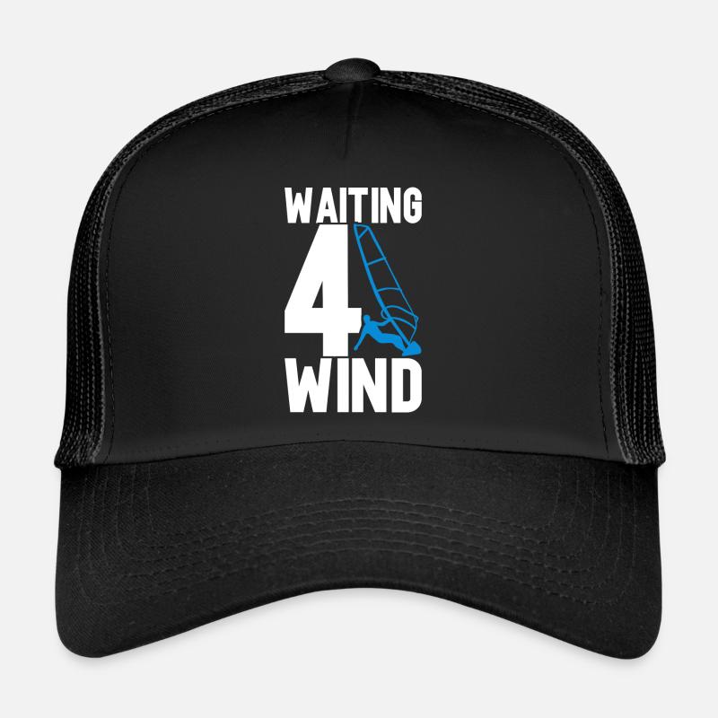 Windsurfing Kitesurfing Windsurfer - Trucker Cap - Schwarz/Schwarz