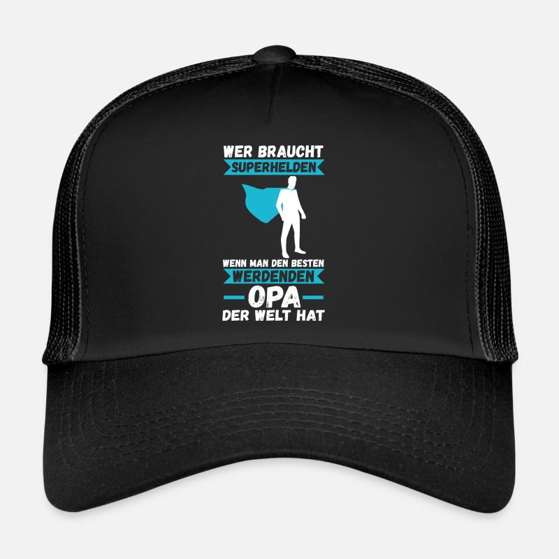 Werdender Großvater Opa - Trucker Cap - Schwarz/Schwarz
