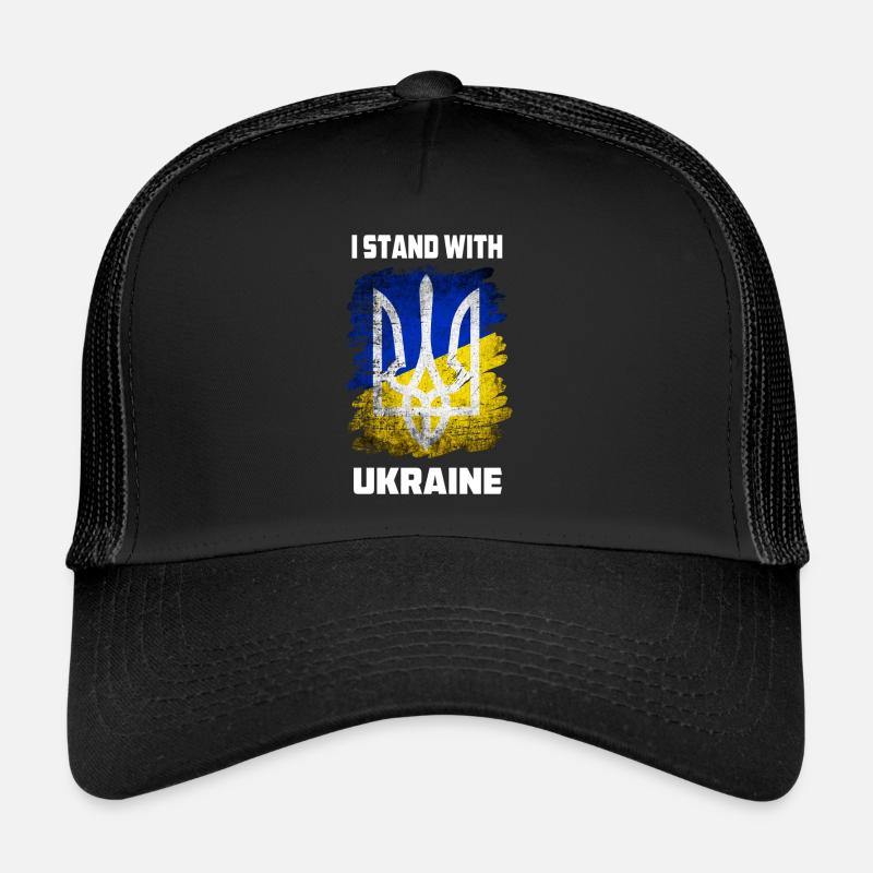 I stand with Ukraine - Trucker Cap - black/black