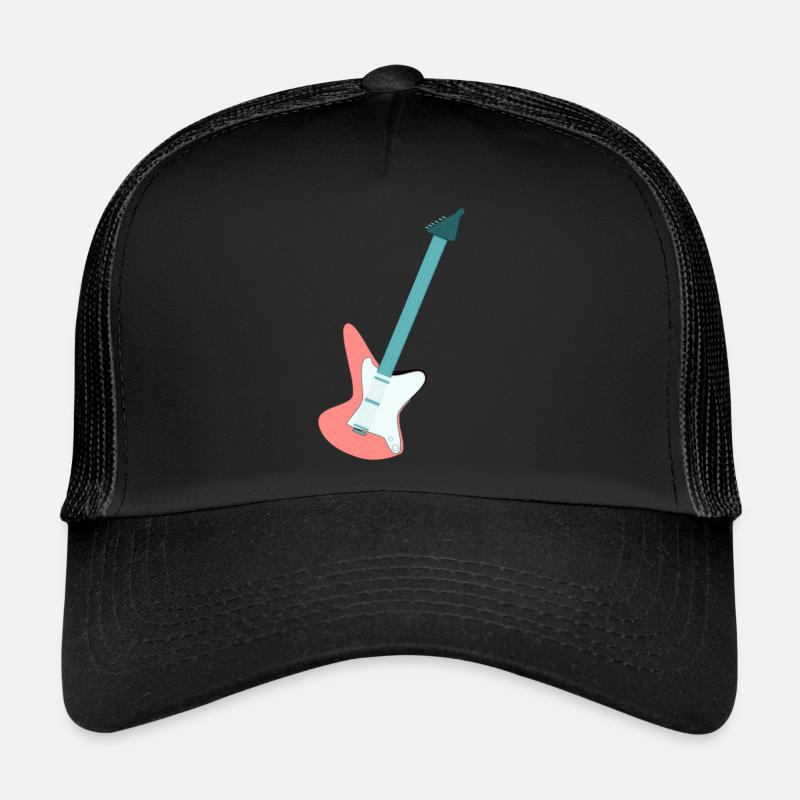 E- Gitarre - Trucker Cap - Schwarz/Schwarz