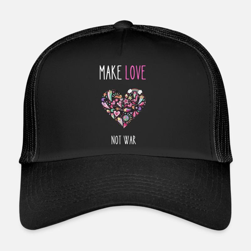 Make Love not war - Trucker Cap - black/black