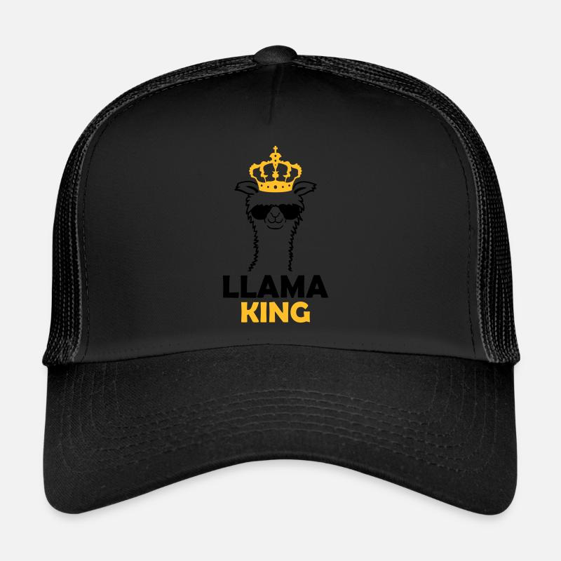 Llama King drôle de boss Casquette trucker 