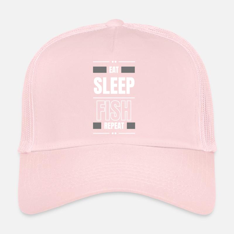 manger du poisson de sommeil répéter idée cadeau pêche en disant Casquette trucker 