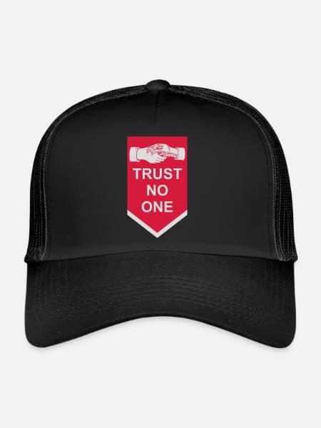 ne faites confiance à personne pour ne citer - Casquette trucker  - noir/noir - Devant