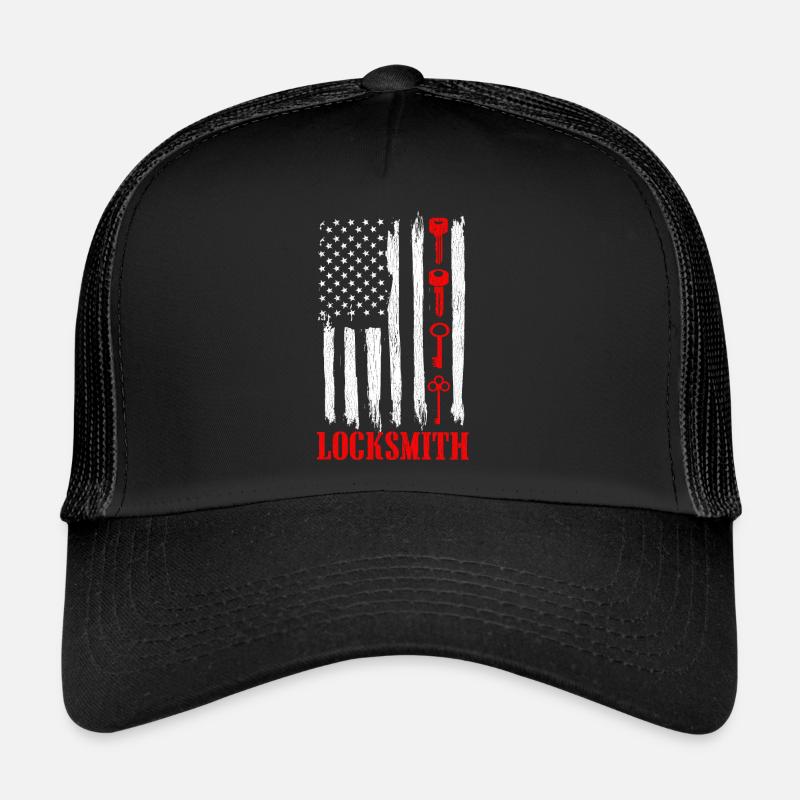 Key with USA flag - Locksmith's shop Trucker Cap