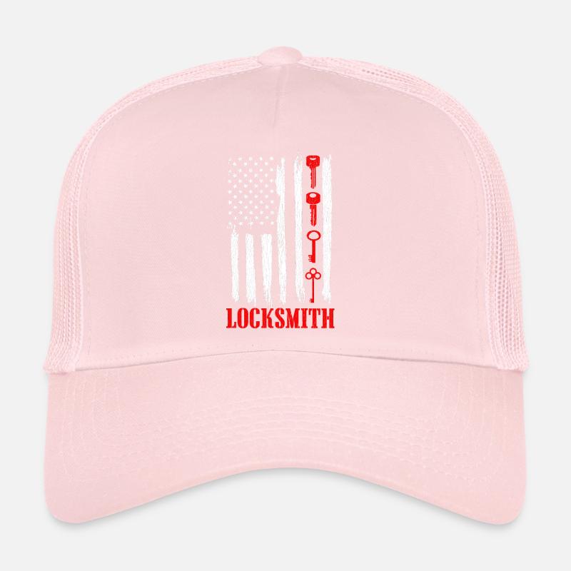 Key with USA flag - Locksmith's shop Trucker Cap