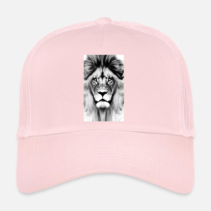Lion noir et blanc Casquette trucker 