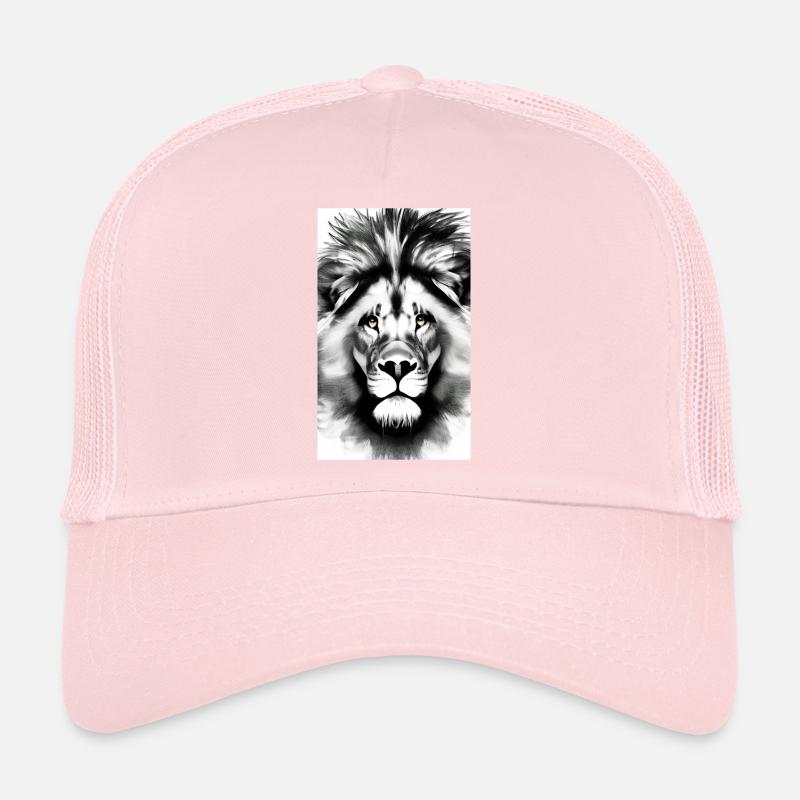 Lion noir et blanc Casquette trucker 