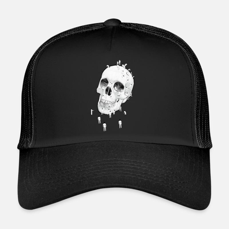 Asticots et tête de mort Casquette trucker 
