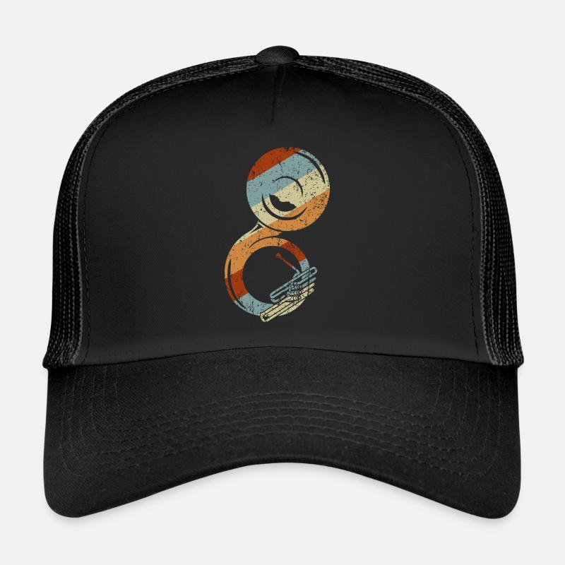 Retro Sousaphone Marching Band Brass Instrument Trucker Cap