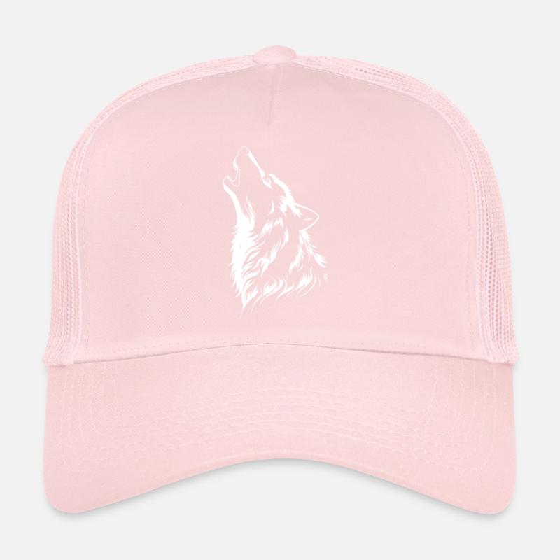 Wolf Howls Full Moon Forest Nature Hiking Wilderness Trucker Cap