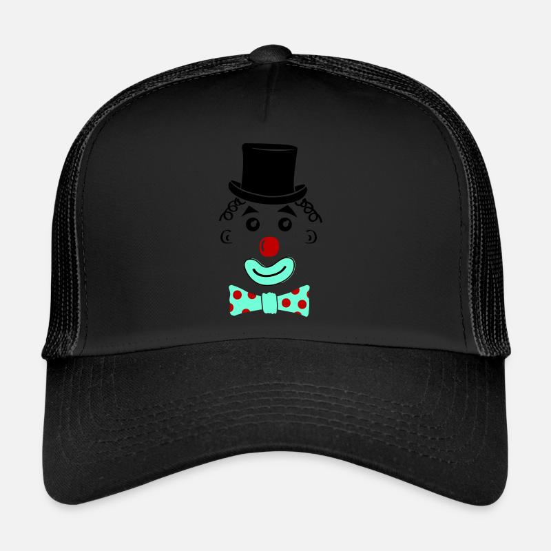 clown smile - Trucker Cap - Schwarz/Schwarz
