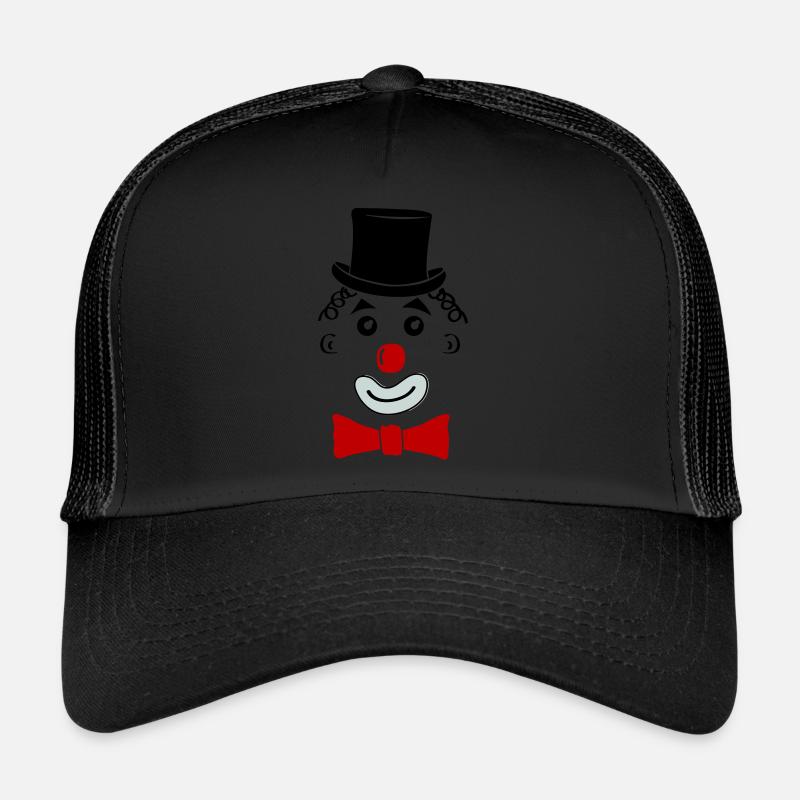clown smile - Trucker Cap - Schwarz/Schwarz