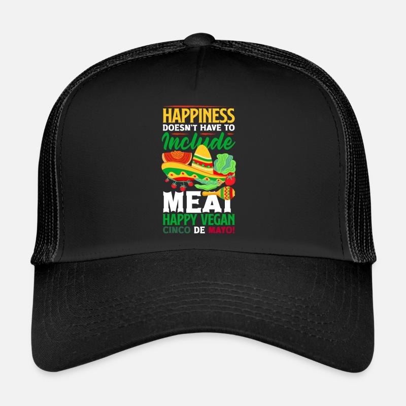 Happiness doesn't have to include meat Vegan Trucker Cap