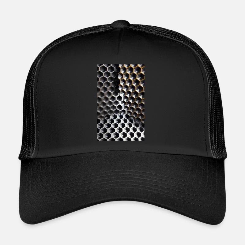 Conception cartésienne métallique Casquette trucker 