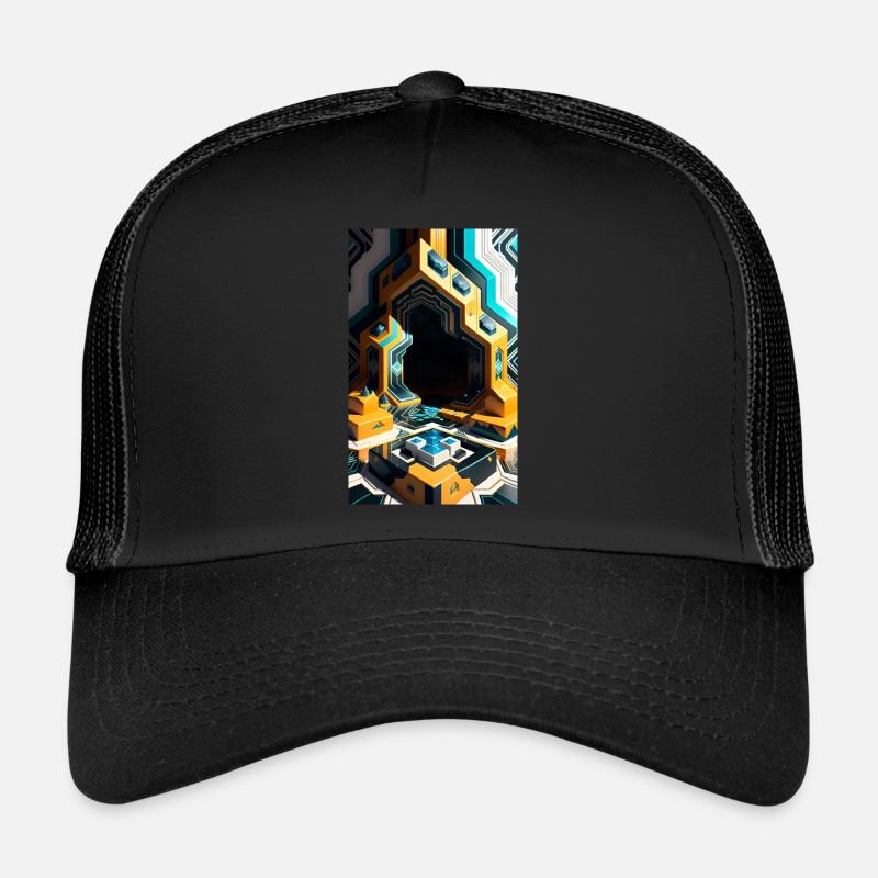 Fantastische Blöcke in einer 3D-Welt Trucker Cap