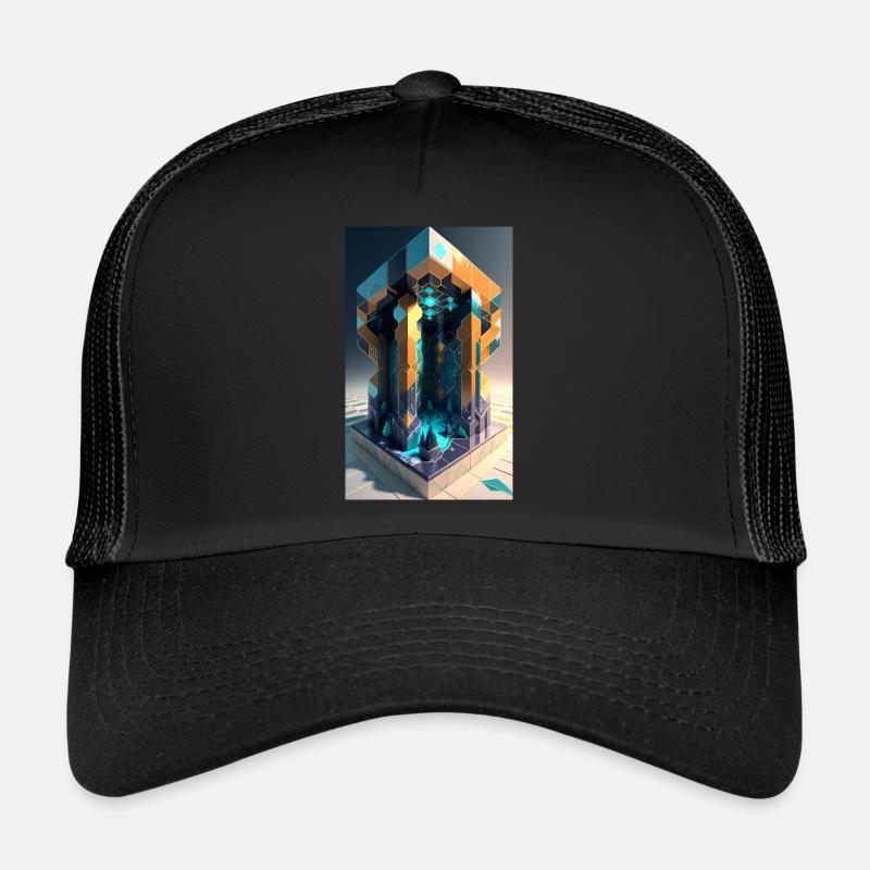 Rêves pixélisés - Casquette trucker - noir/noir