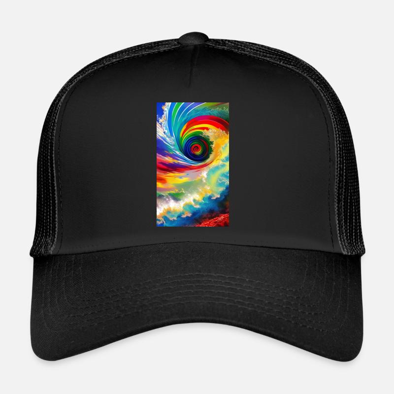 Bunte Spirale Universum Trucker Cap