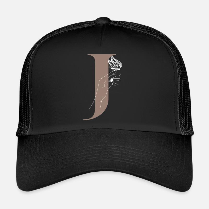 lettre j papillon magique Casquette trucker 
