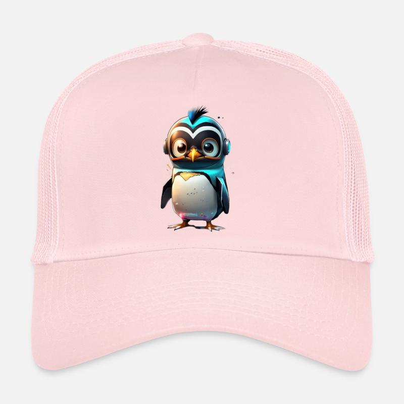 Robot Penguin Trucker Cap