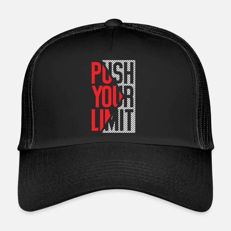 push your limits - Casquette trucker  - noir/noir
