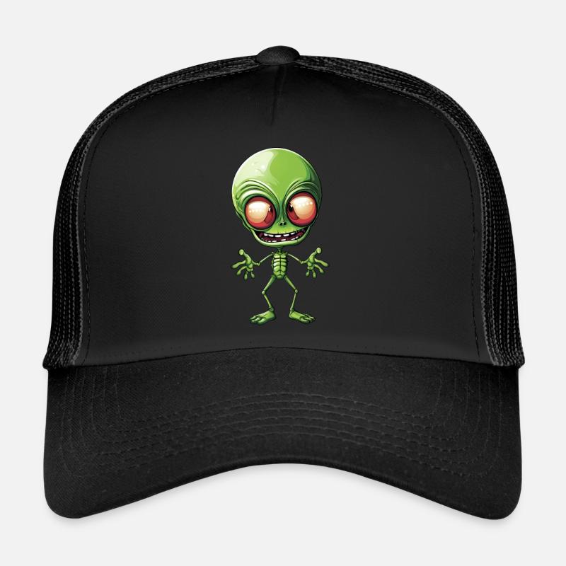 Green Alien : Tête géante de l’espace Casquette trucker 