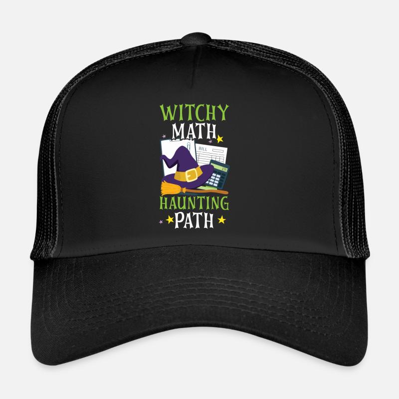 Witch Math Haunted Path Comptable Halloween Casquette trucker 