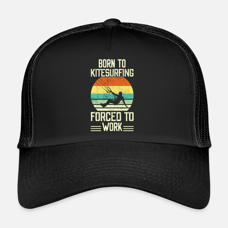 Kitesurf Kitesurfer Kiteboard - Trucker Cap - Schwarz/Schwarz