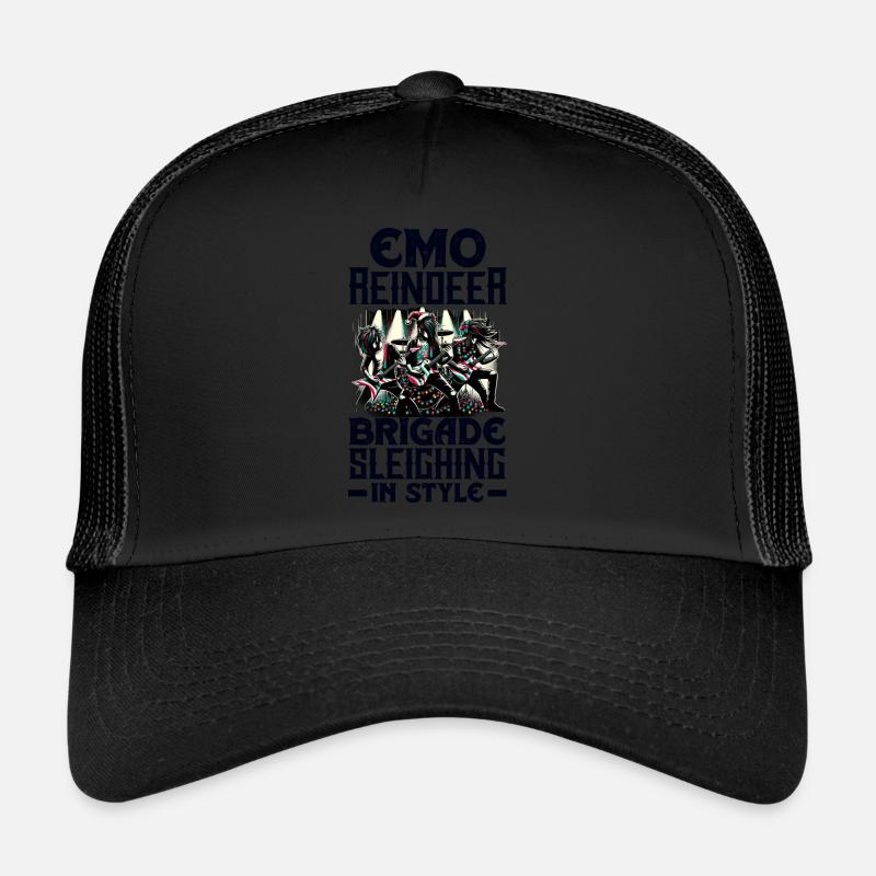 Emo Reindeer Brigade traîneau dans le style Emocore Casquette trucker 