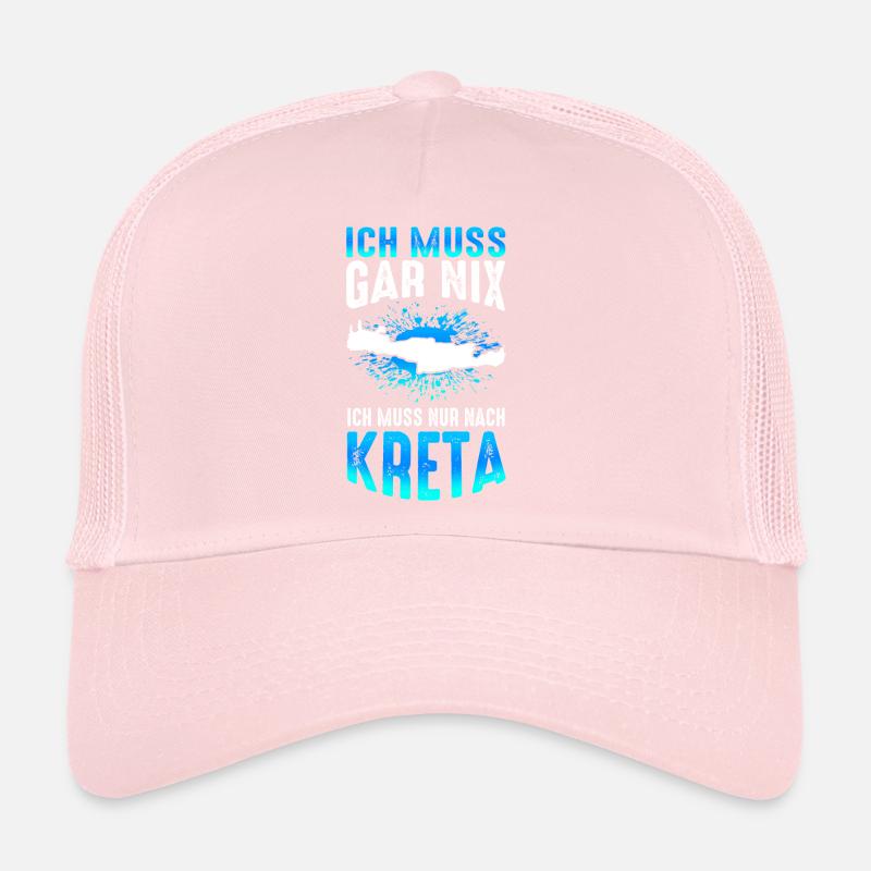 Ich Muss Gar Nix Ich Muss Nur Nach Kreta Sonne Url Trucker Cap
