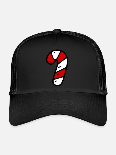 Candy cane - Trucker Cap - black/black - Front