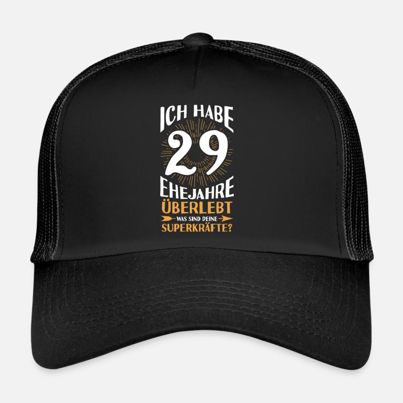 Ehe Samthochzeit 29 Jahre Verheiratet Hochzeitstag Trucker Cap