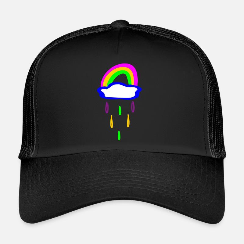 Regenbogen und Regen Trucker Cap
