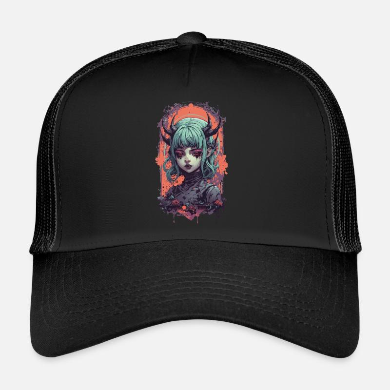 Gothic Dämonen Girl Viktorianischer Style Design Trucker Cap