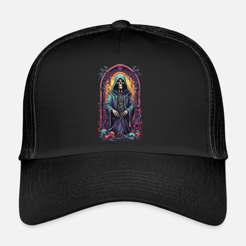 Gothic Grim Reaper Hexen Magier Kunstwerk Trucker Cap