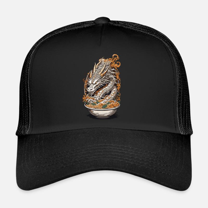Vintage Ramen Dragon Ukiyo-E Japon Art Casquette trucker 