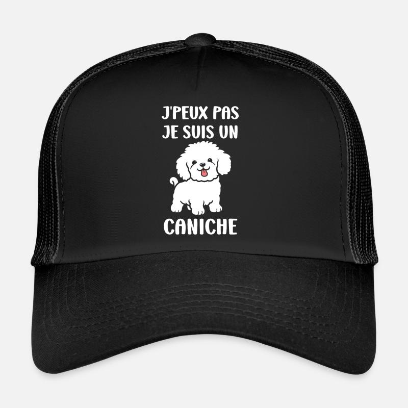 Humour chien petit caniche Casquette trucker 