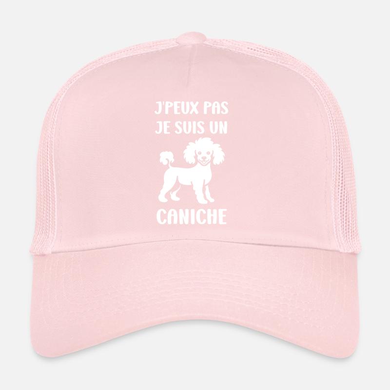 Humour chien petit caniche Casquette trucker 