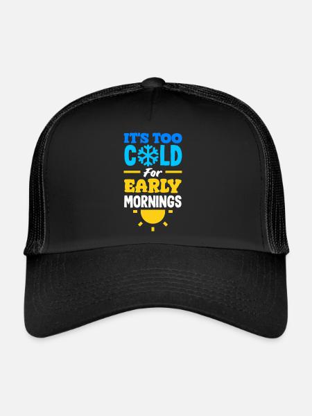 Il fait trop froid pour les petits matins Confortable - Casquette trucker  - noir/noir - Devant