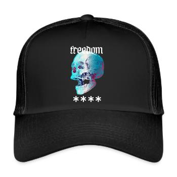 Freiheit - Trucker Cap - Schwarz/Schwarz - Vorne