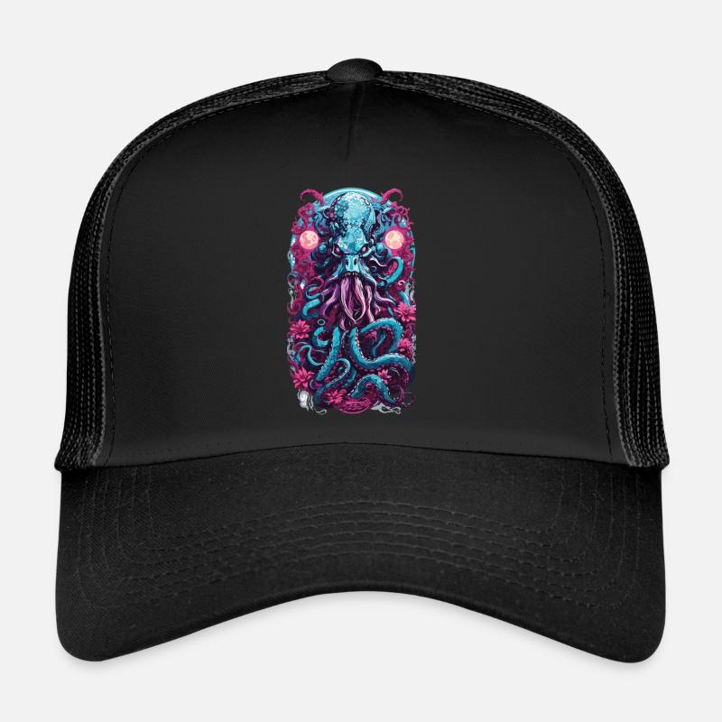Pieuvre sombre monstre Goth Pastel Design Casquette trucker 