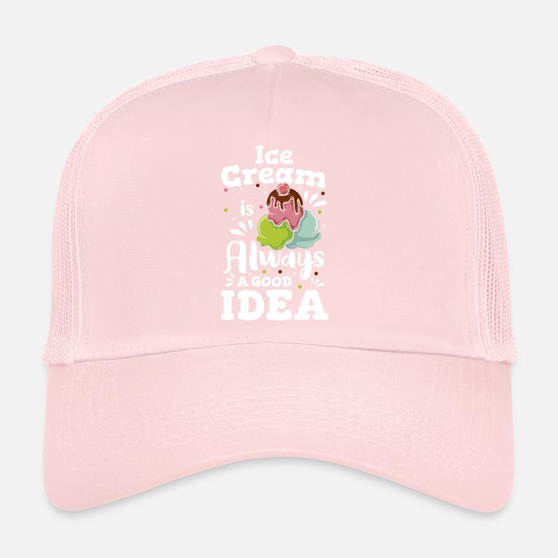Eis Eisdiele Naschen Eistüte Trucker Cap