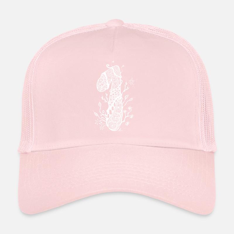 1 Zentangle White Trucker Cap