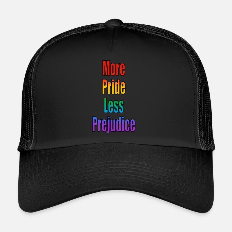 Plus d’orgueil, moins de préjugés arc-en-ciel Casquette trucker 