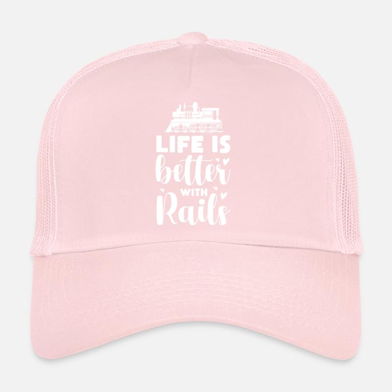 life is better with rails Design for a lover of Trucker Cap