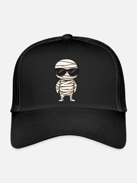 Momie Halloween Cool - Casquette trucker  - noir/noir - Devant
