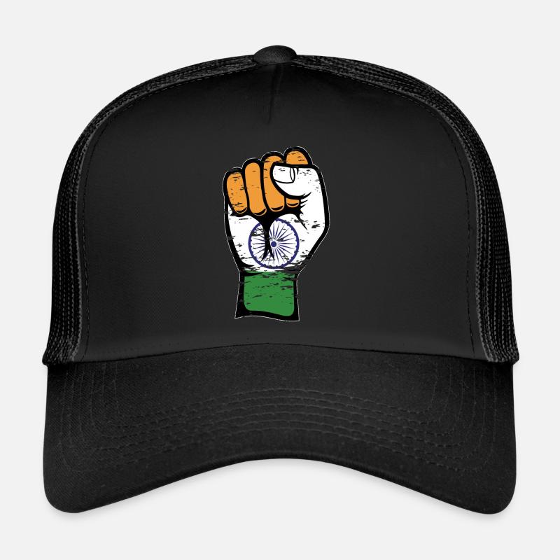 Poing de drapeau de l’Inde utilisé Casquette trucker 