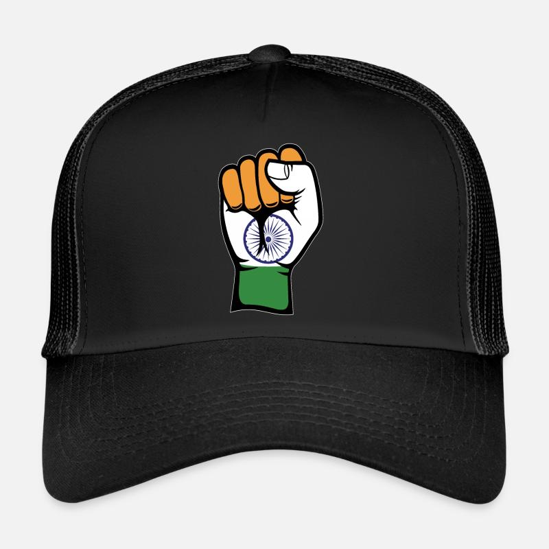 Poing du drapeau de l’Inde Casquette trucker 