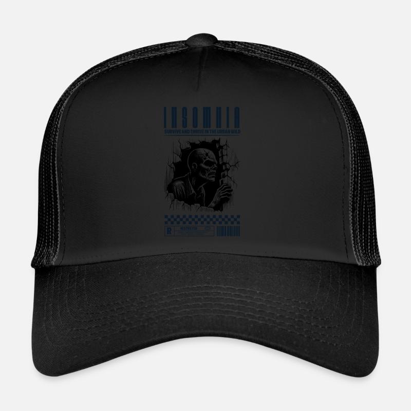 Insomnia Sleepless Zombie Streetware Trucker Cap